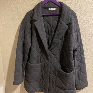 Dark grey quilted jacket